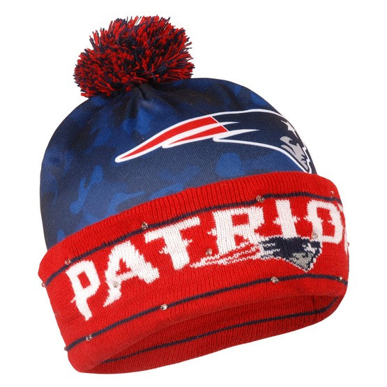 New England Patriots Camouflage Light Up Knit Beanie