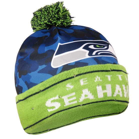 Seattle Seahawks Camouflage Light Up Knit Beanie
