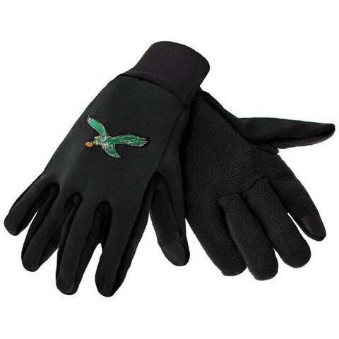 Philadelphia Eagles Retro Color Texting Gloves - Black