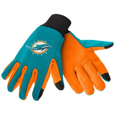 Miami Dolphins Color Texting Gloves
