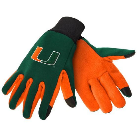 Miami Hurricanes Color Texting Gloves