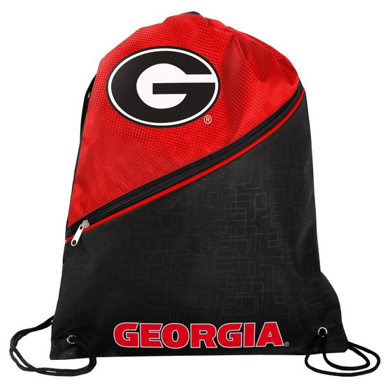 Georgia Bulldogs Diagonal Zip Drawstring