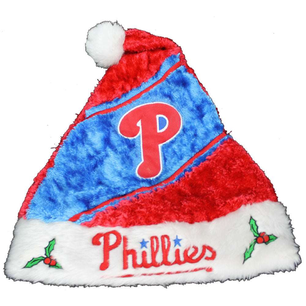Philadelphia Phillies Fuzzy Santa Hat