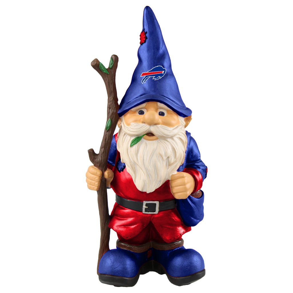 Buffalo Bills Gnome Holding Walking Stick