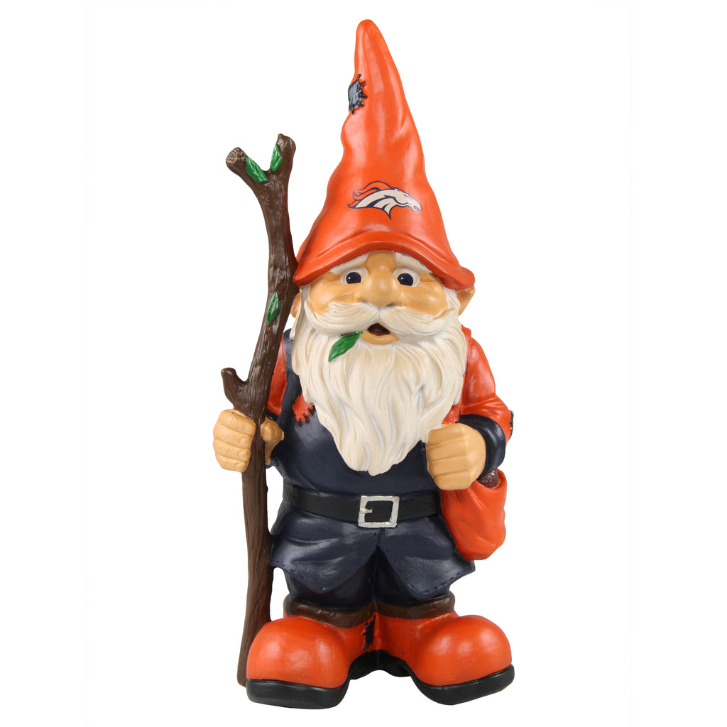 Denver Broncos Gnome Holding Walking Stick