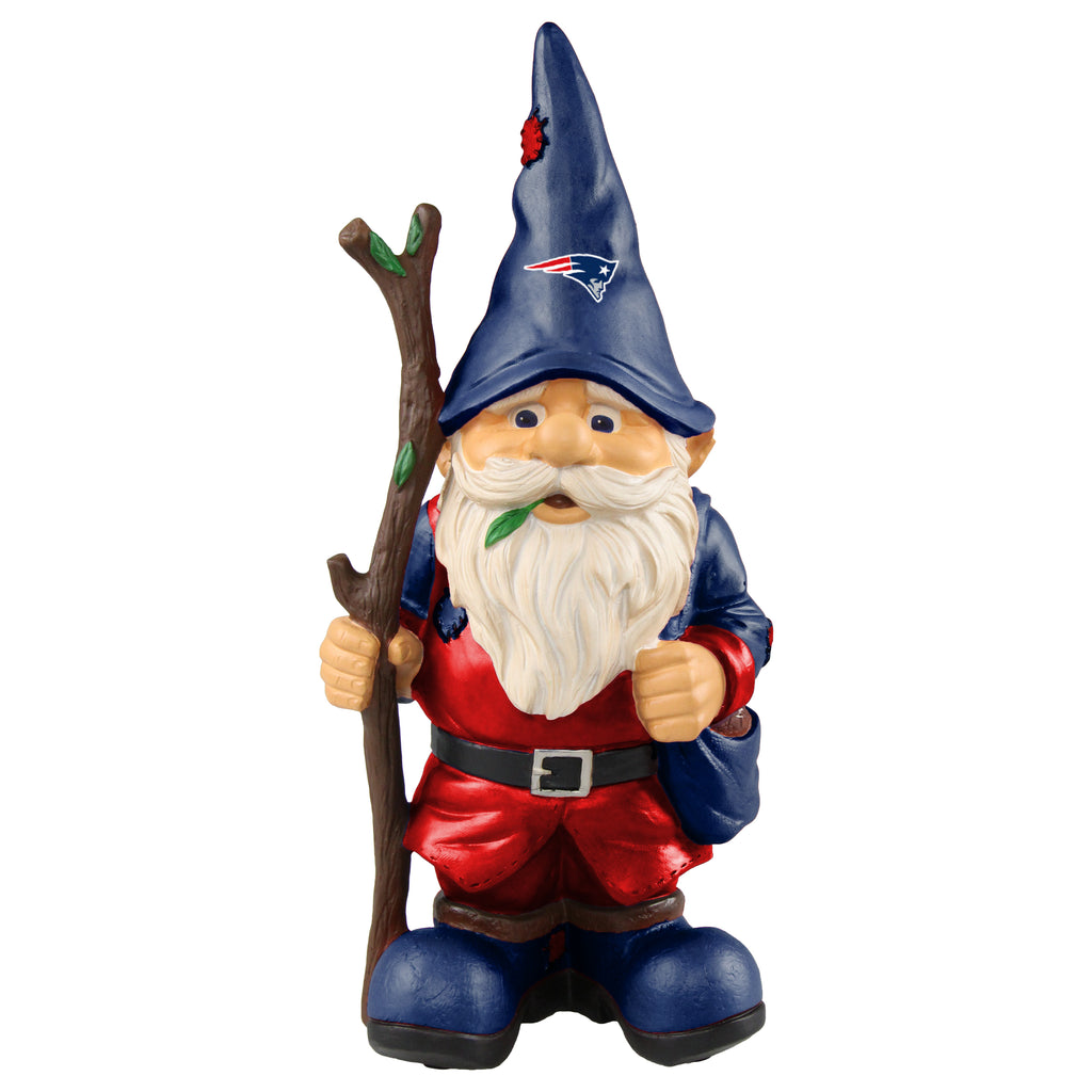 New England Patriots Gnome Holding Walking Stick