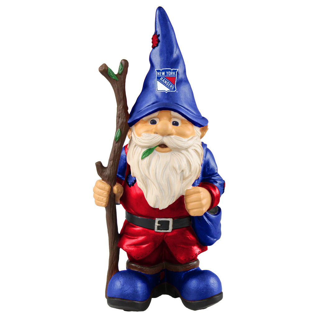 New York Rangers Gnome Holding Walking Stick