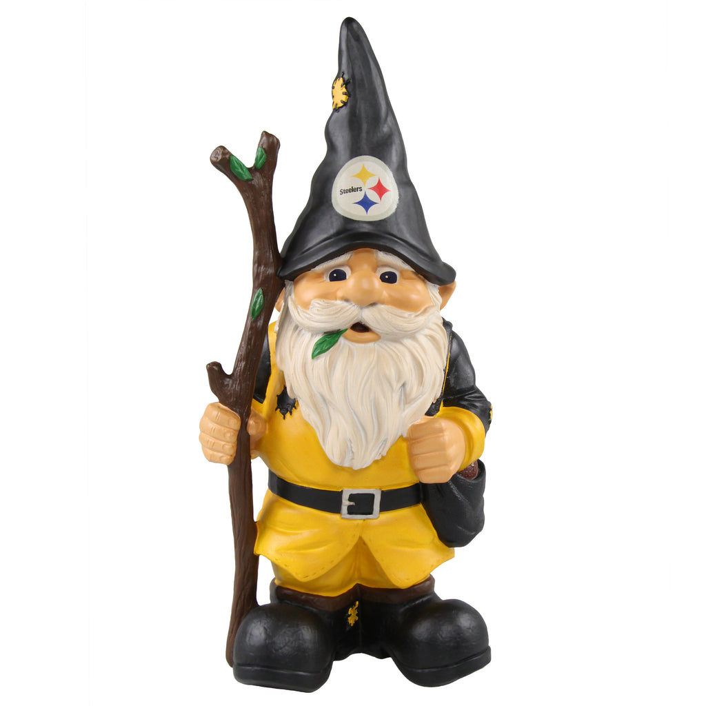 Pittsburgh Steelers Gnome Holding Walking Stick