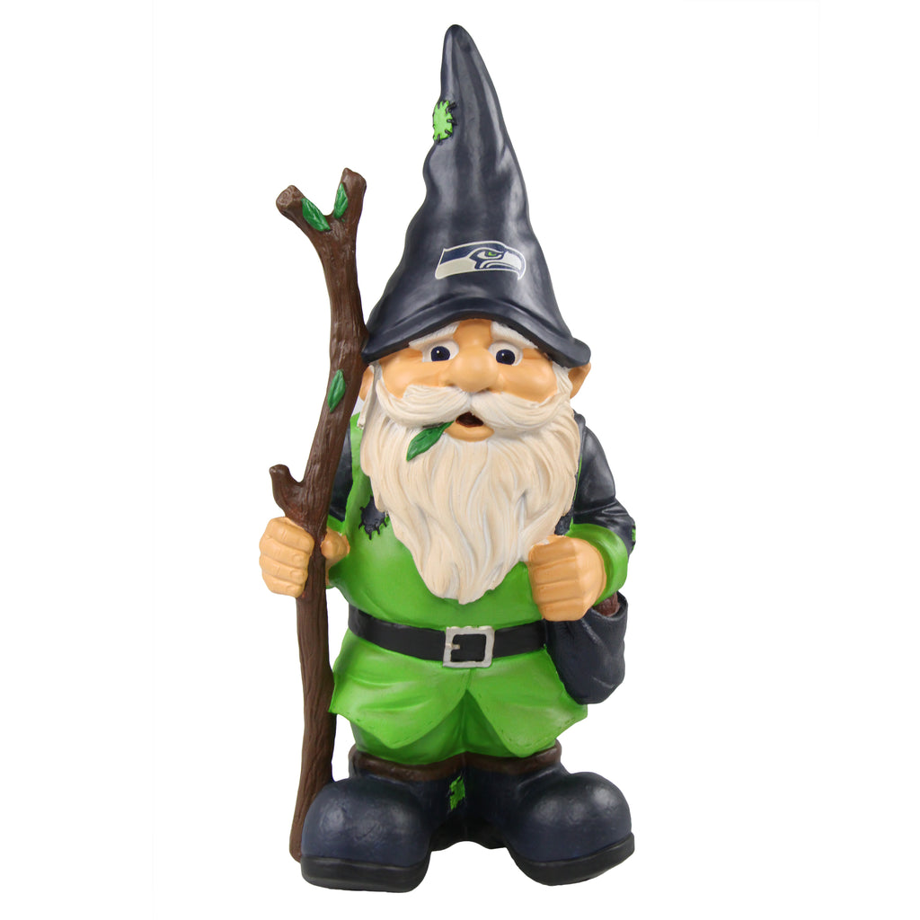 Seattle Seahawks Gnome Holding Walking Stick