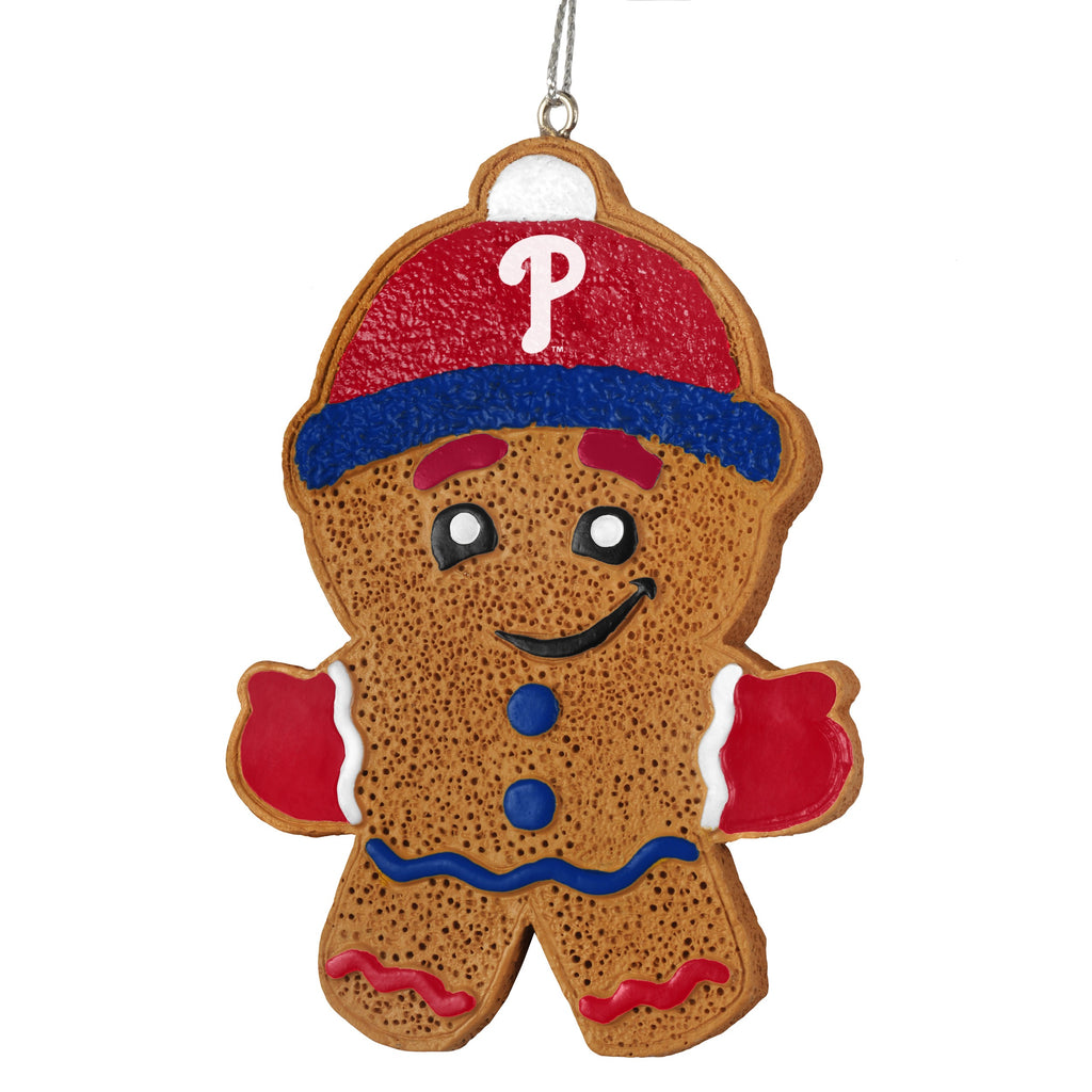Philadelphia Phillies Gingerbread Man Ornament