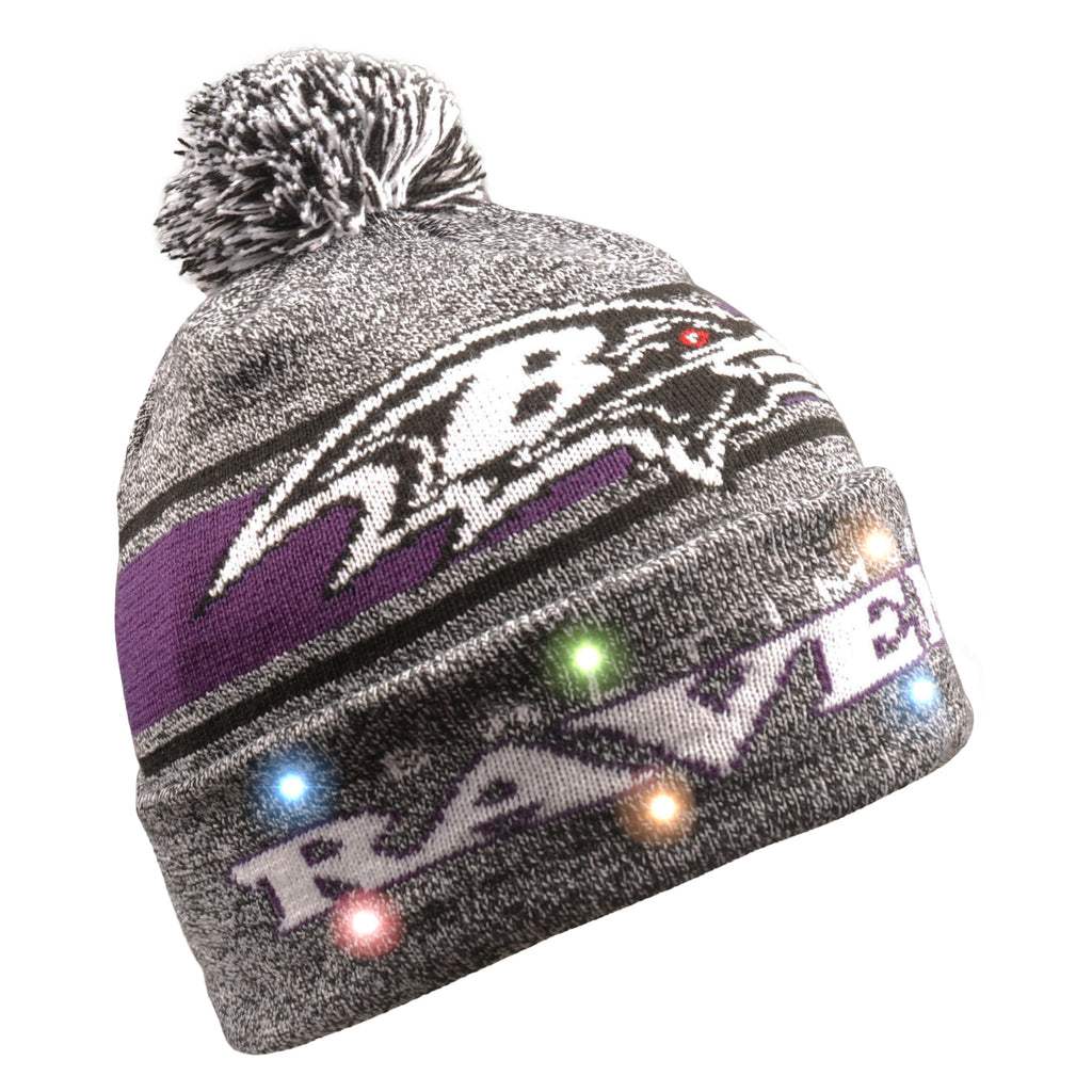 Baltimore Ravens Gray Stripe Beanie