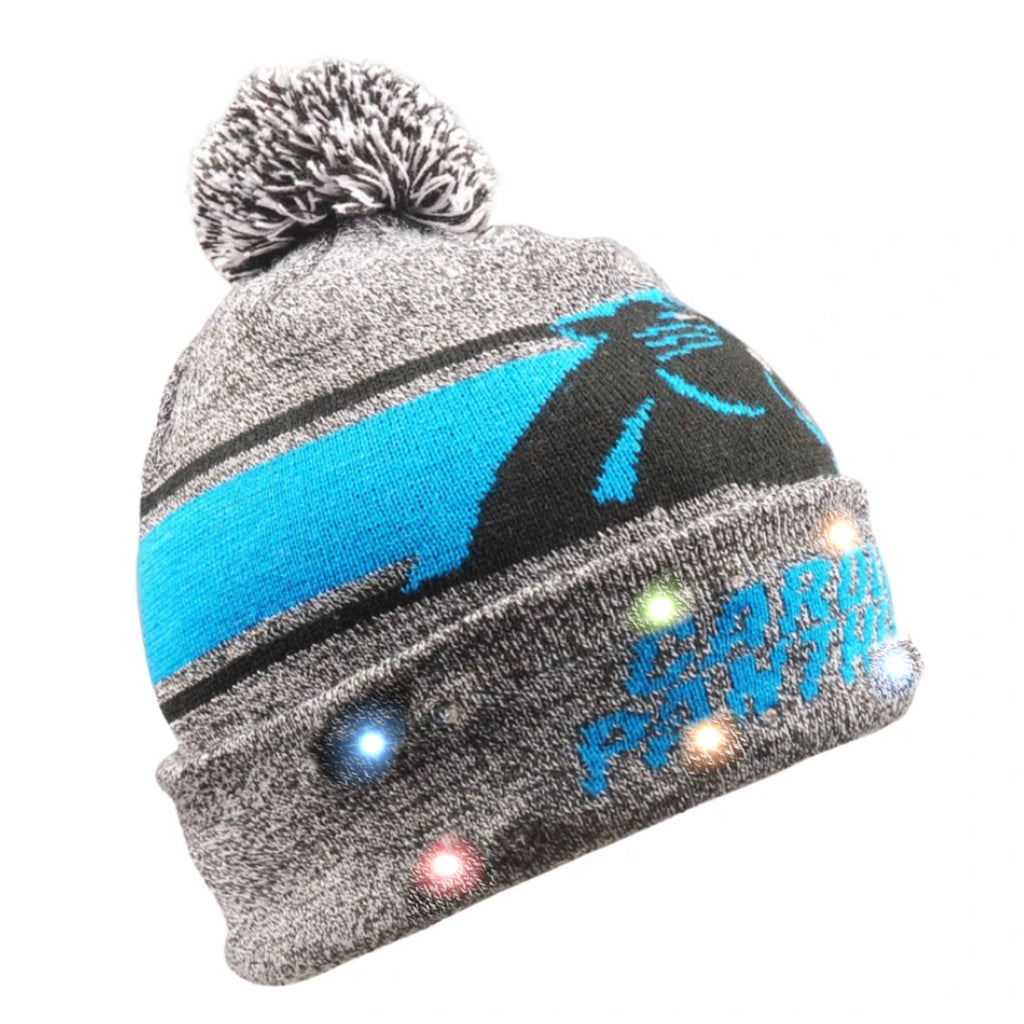 Carolina Panthers Gray Stripe Beanie