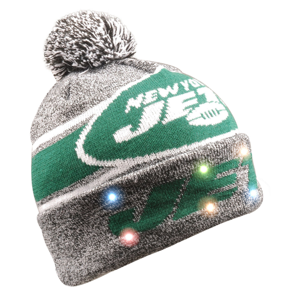 New York Jets Gray Stripe Beanie
