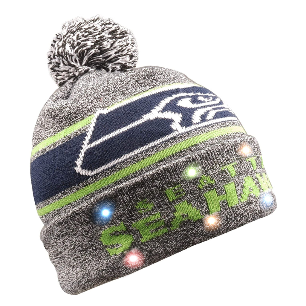 Seattle Seahawks Gray Stripe Beanie