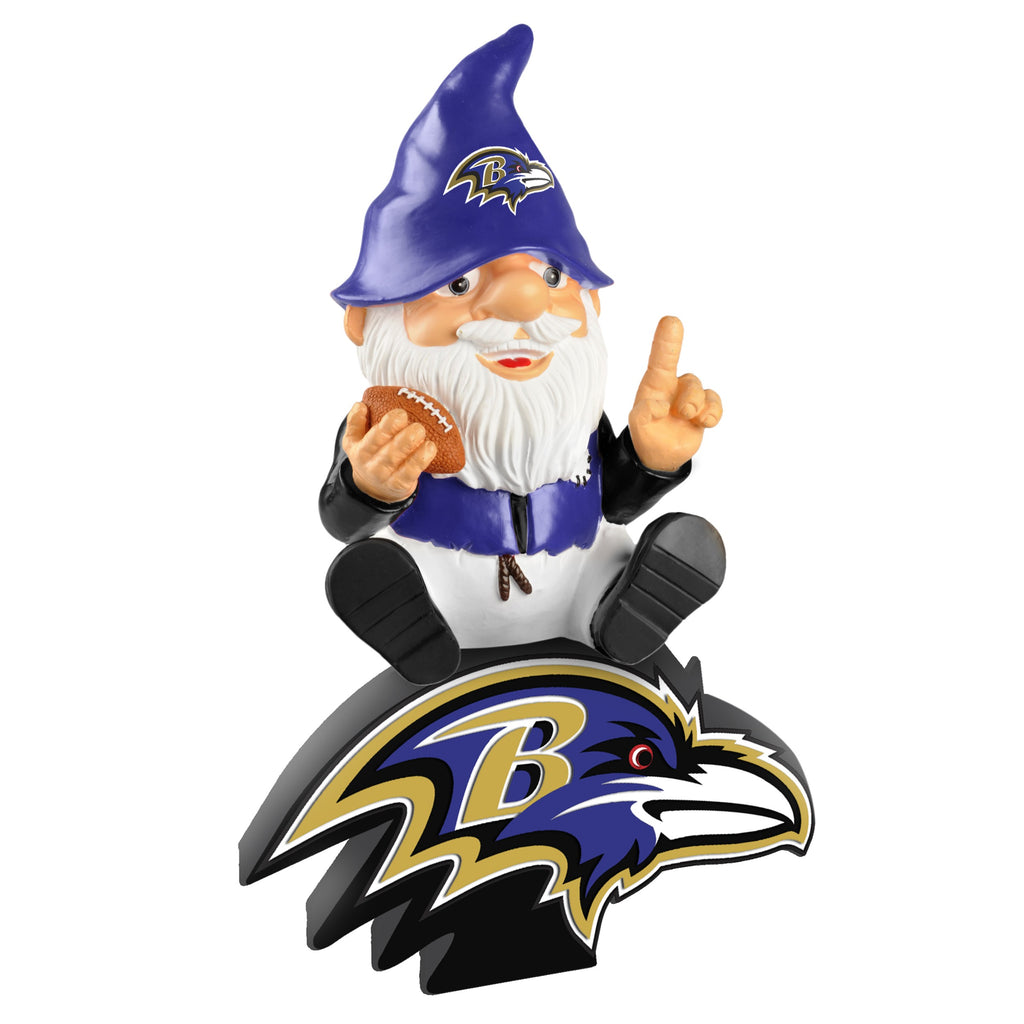 Baltimore Ravens Gnome Sitting on Logo