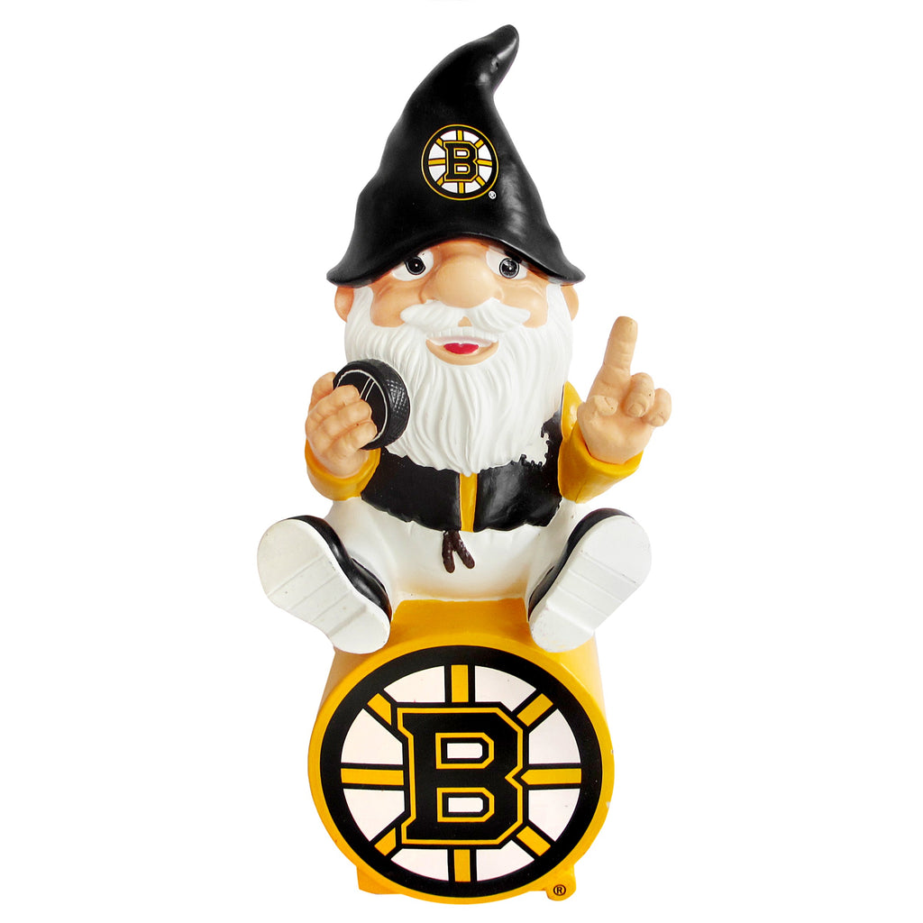 Boston Bruins Gnome Sitting on Logo