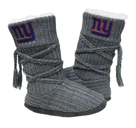 New York Giants Knit Boots Gray