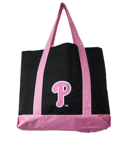 Philadelphia Phillies Large Pink/ Black Tote