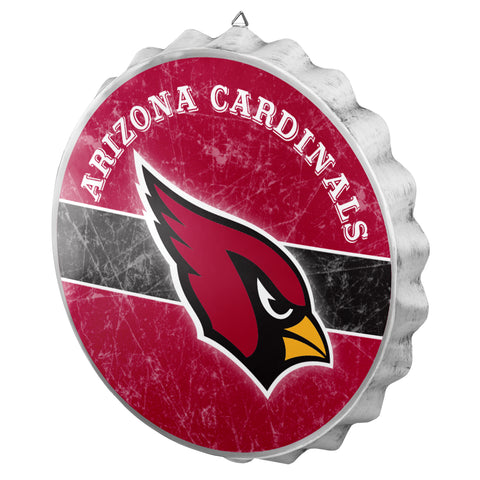 Arizona Cardinals Metal Distressed Bottle Cap Sign