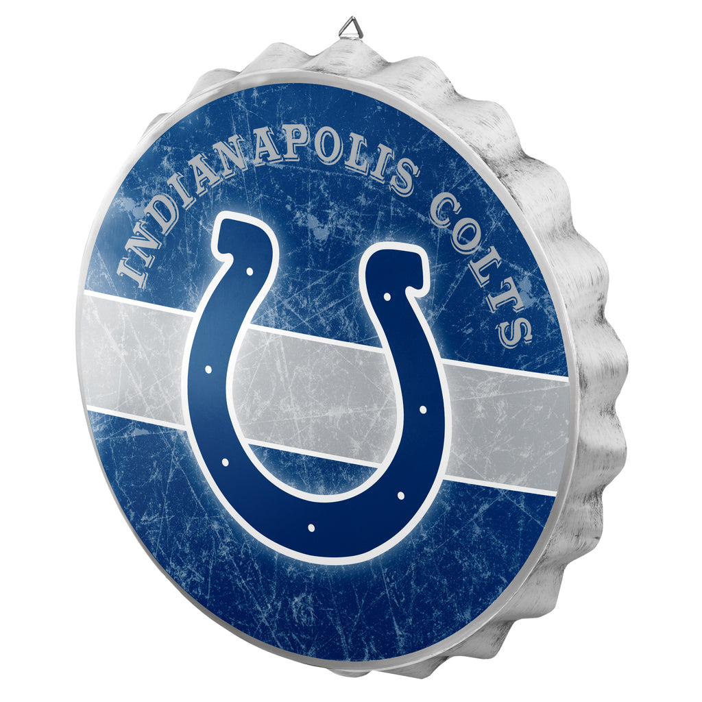 Indianapolis Colts Metal Distressed Bottle Cap Sign