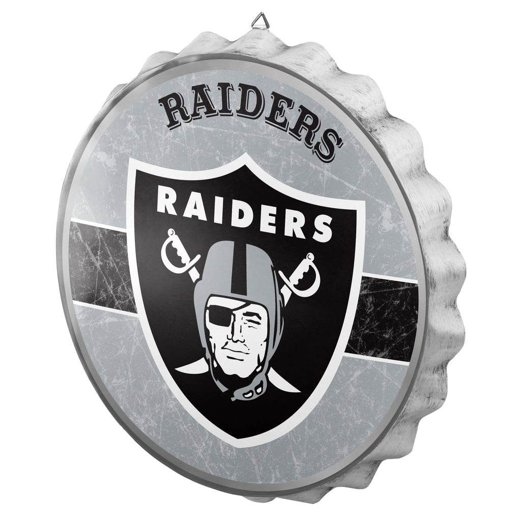 Las Vegas Raiders Metal Distressed Bottle Cap Sign – Fan Treasures