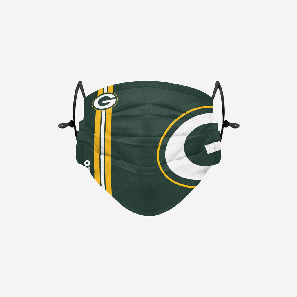 Green Bay Packers On-Field Sideline Big Logo Adjustable Face Cover - Youth Size