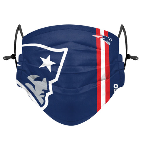 New England Patriots On-Field Sideline Big Logo Adjustable Face Cover - Youth Size