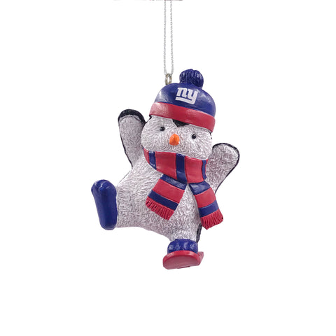 New York Giants Penguin Snowboarding Ornament