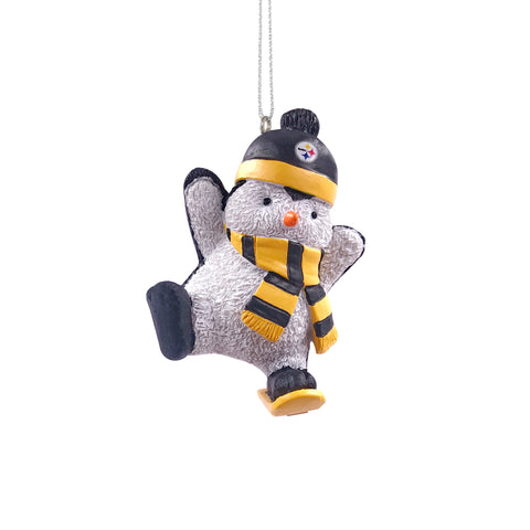 Pittsburgh Steelers Penguin Snowboarding Ornament