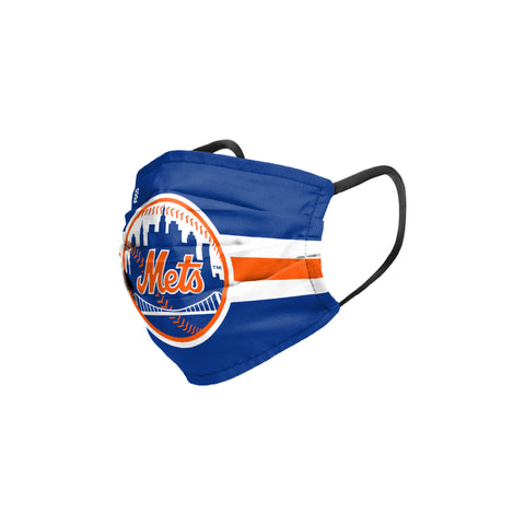 New York Mets Stripe Big Logo Pleated Face Cover Mask