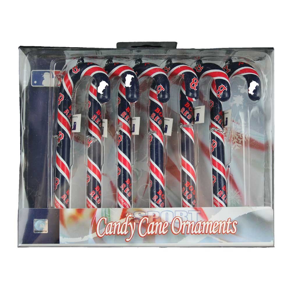 Boston Red Sox Stripe Cane Ornament