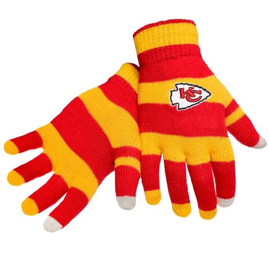 Kansas City Chiefs Stripe Knit Texting Glove