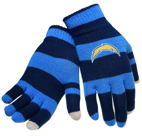 Los Angeles Chargers Stripe Knit Texting Glove