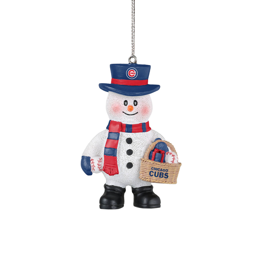 Chicago Cubs Snowman Basket Ornament