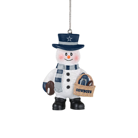 Dallas Cowboys Snowman Basket Ornament