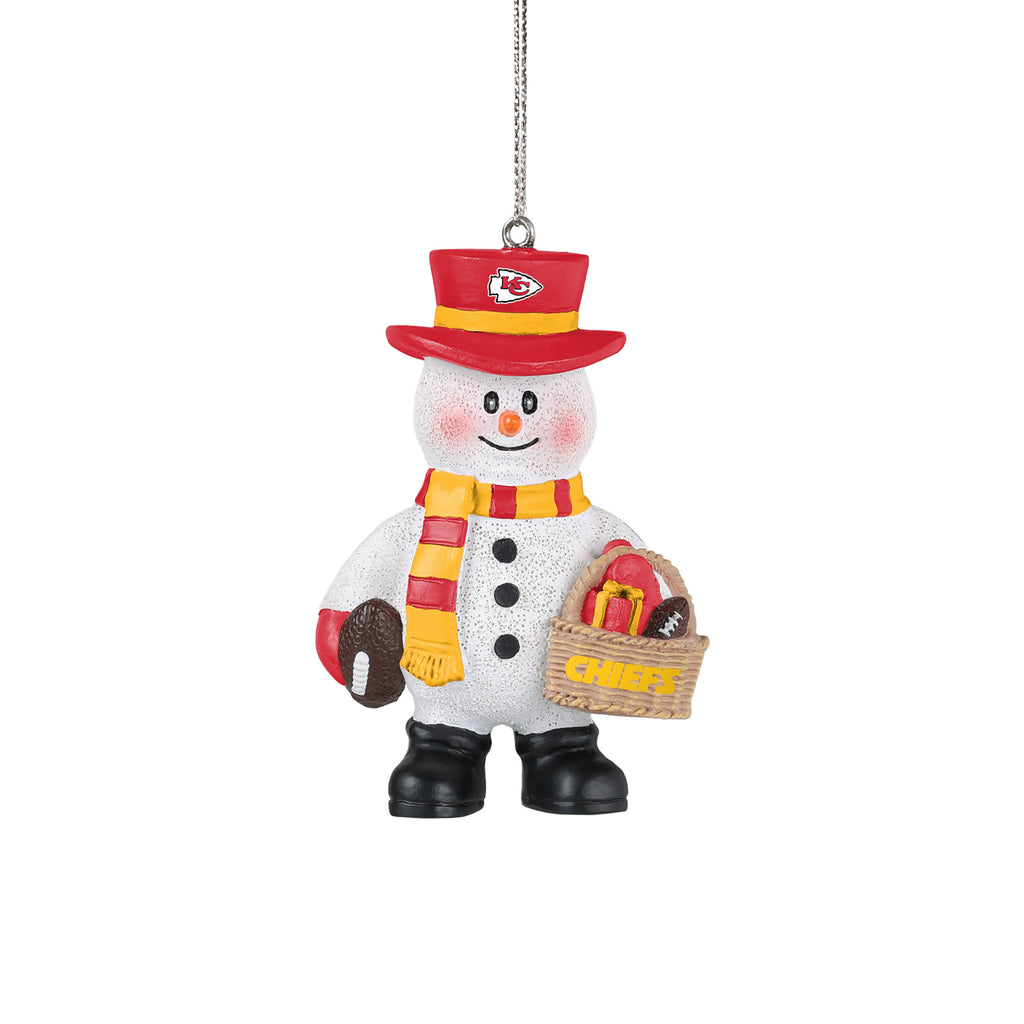 Kansas City Chiefs Snowman Basket Ornament