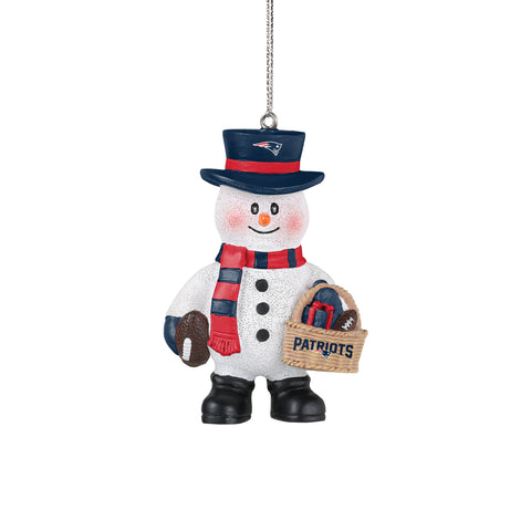New England Patriots Snowman Basket Ornament