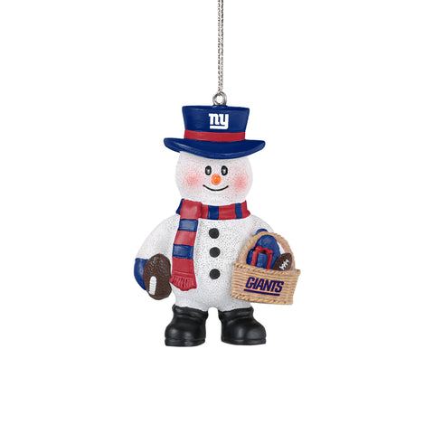 New York Giants Snowman Basket Ornament