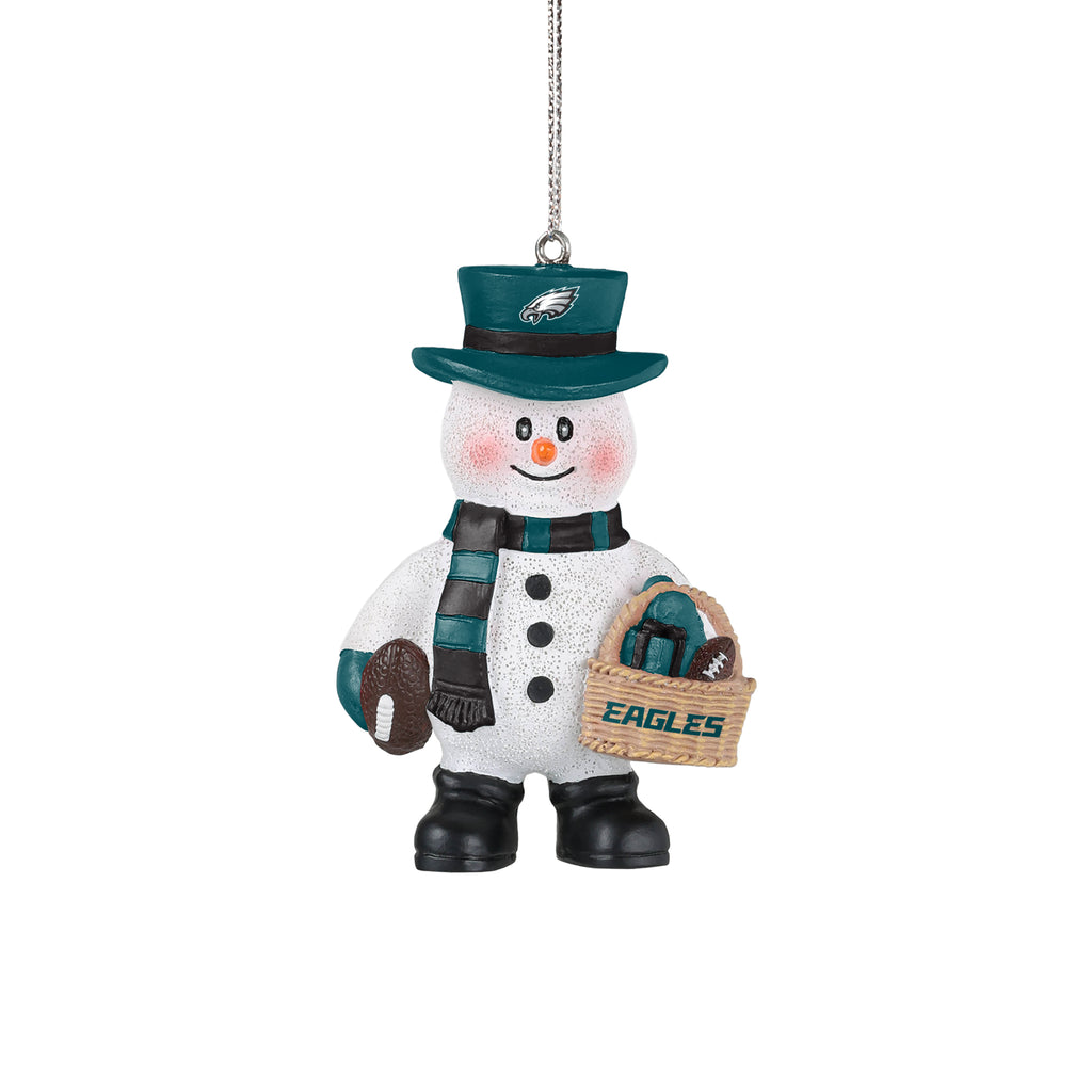Philadelphia Eagles Snowman Basket Ornament