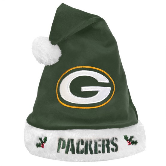Green Bay Packers Solid Santa Hat