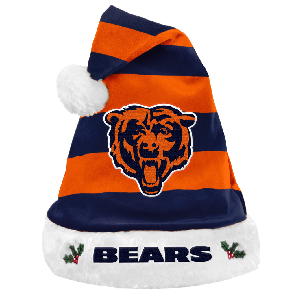 Chicago Bears Striped Santa Hat
