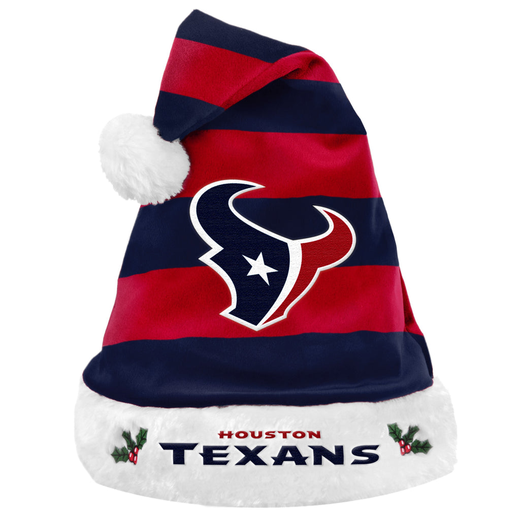 Houston Texans Striped Santa Hat