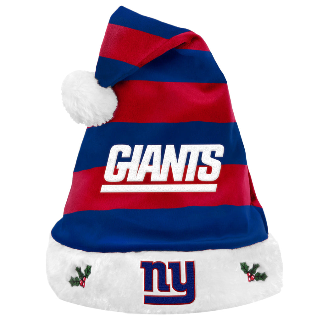 New York Giants Striped Santa Hat