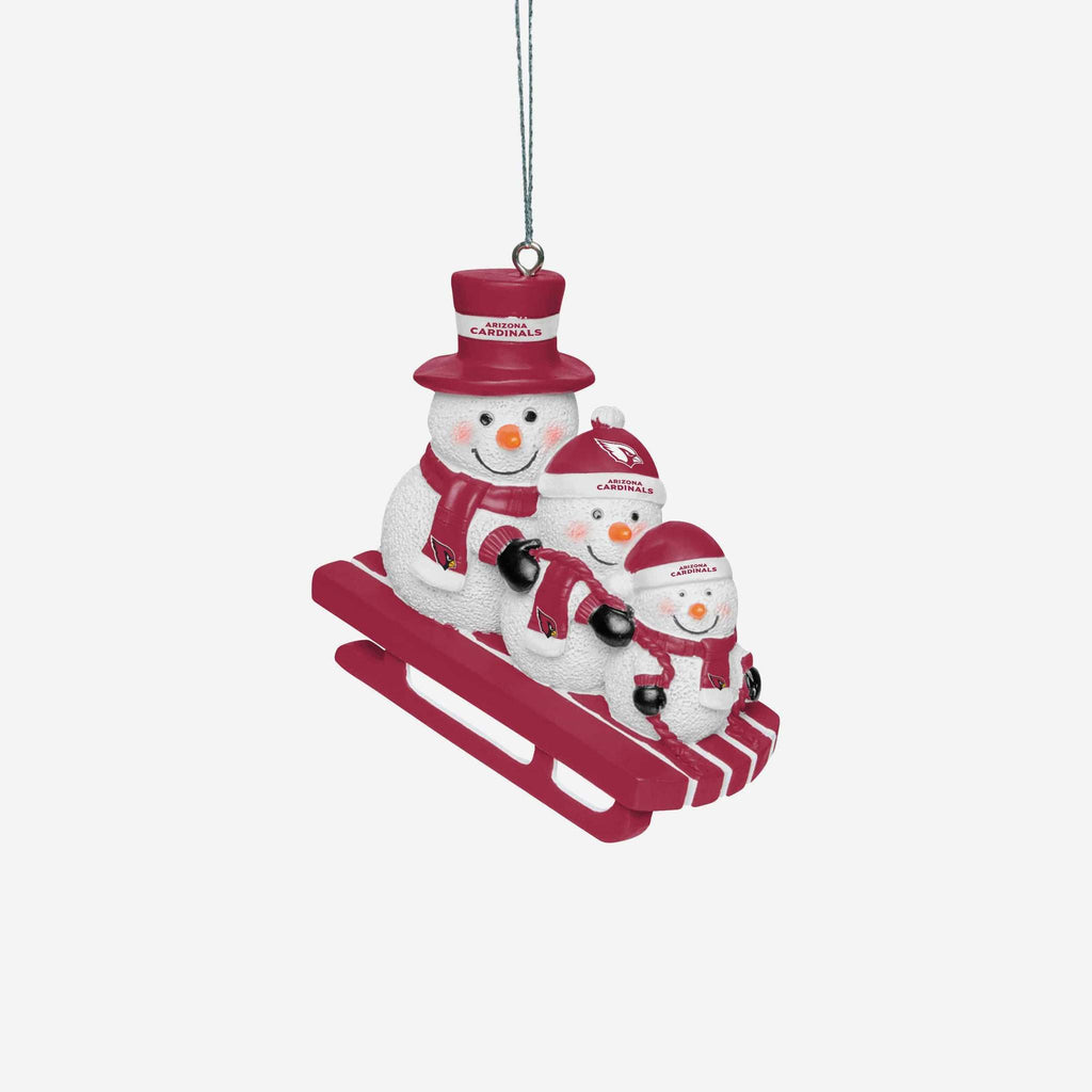 Arizona Cardinals Snowmen Sledding Ornament