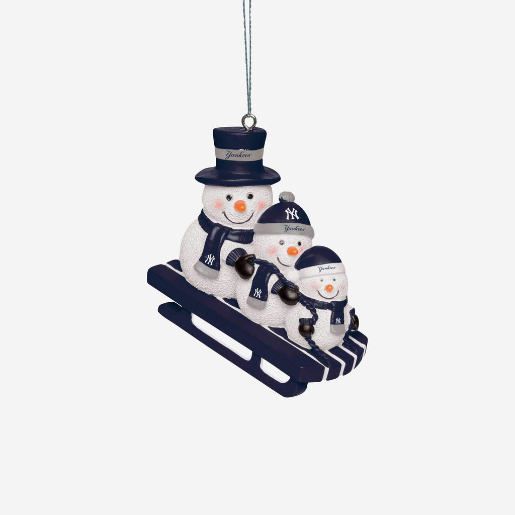 New York Yankees Snowmen Sledding Ornament