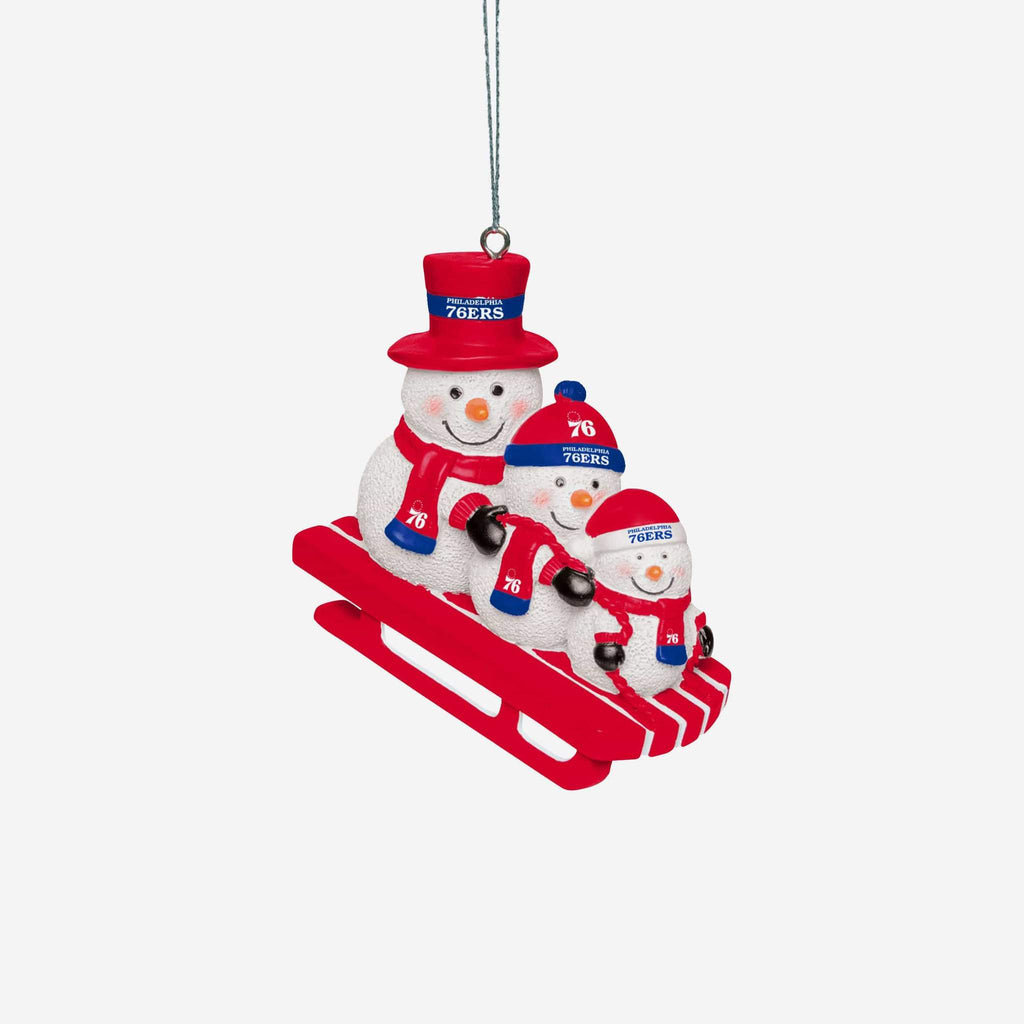 Philadelphia 76ers Snowmen Sledding Ornament