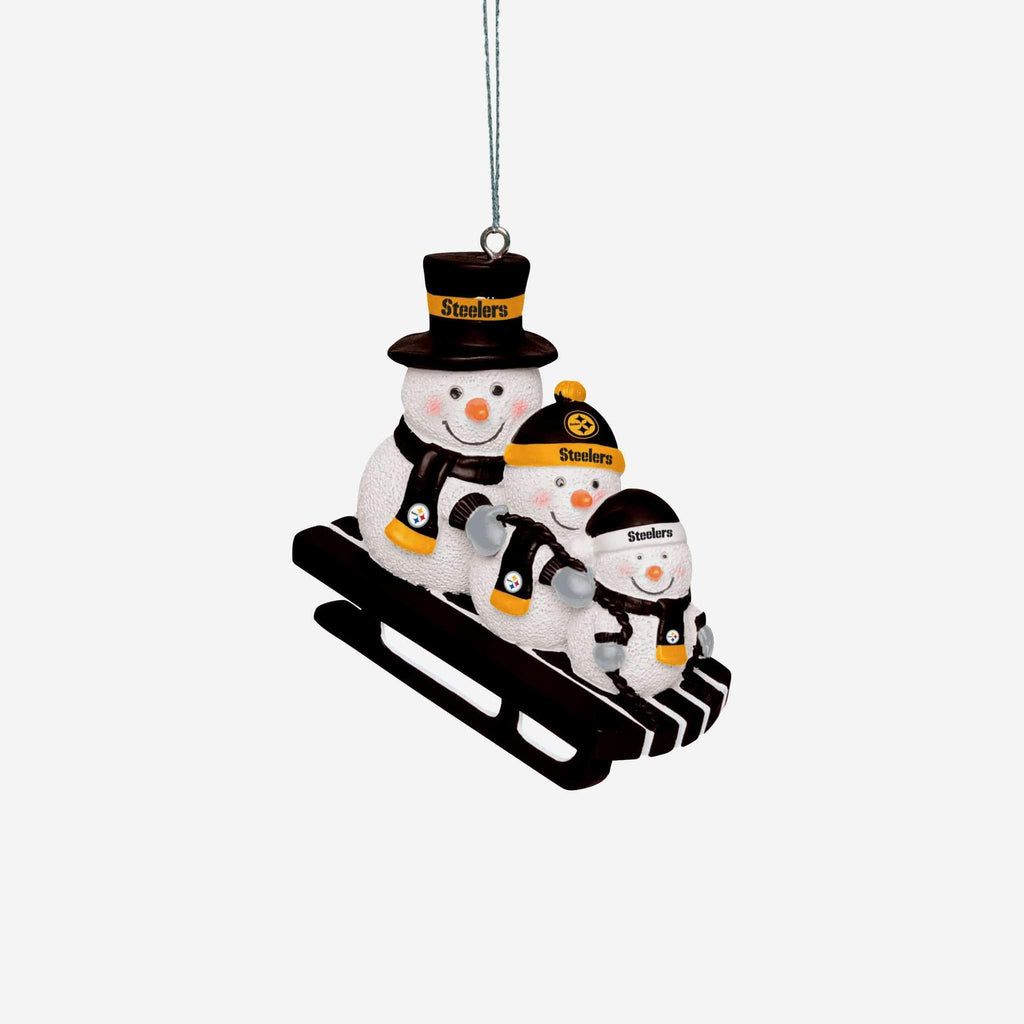 Pittsburgh Steelers Snowmen Sledding Ornament