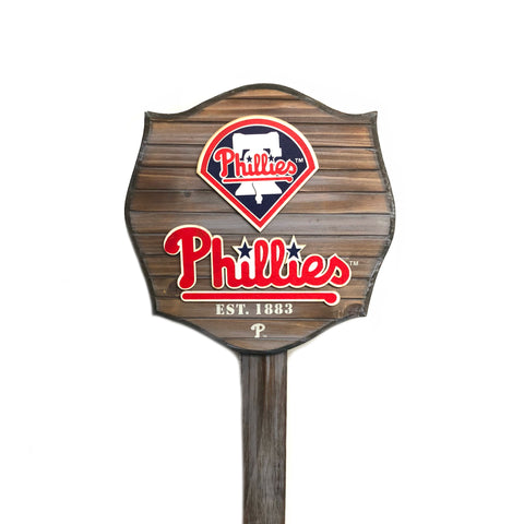 Philadelphia Phillies Stake Wood Sign
