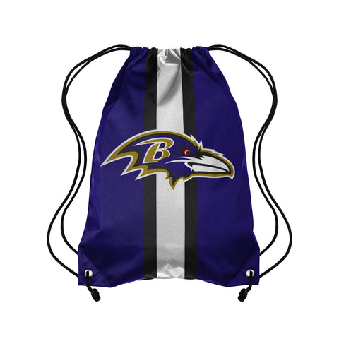 Baltimore Ravens Team Stripe Drawstring Backpack