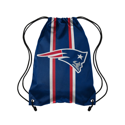 New England Patriots Team Stripe Drawstring Backpack